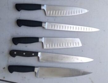 Kitchen knives sharpened by Sharper Tools